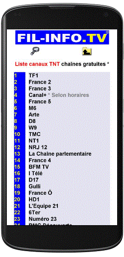 Liste des canaux TNT, numros des chanes TNT, Fil-info.tv, le fil info de la tlvision franaise